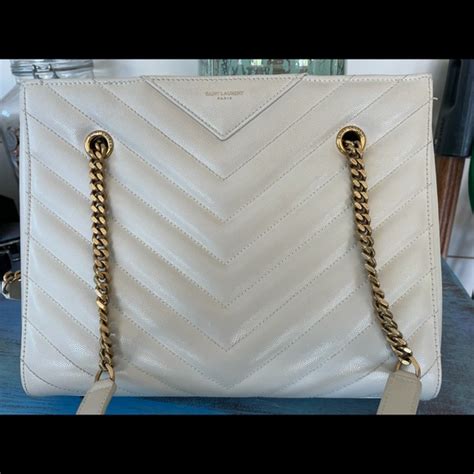 yves saint laurent tribeca|YSL Saint Laurent White Tribeca Medium Tote Bag .